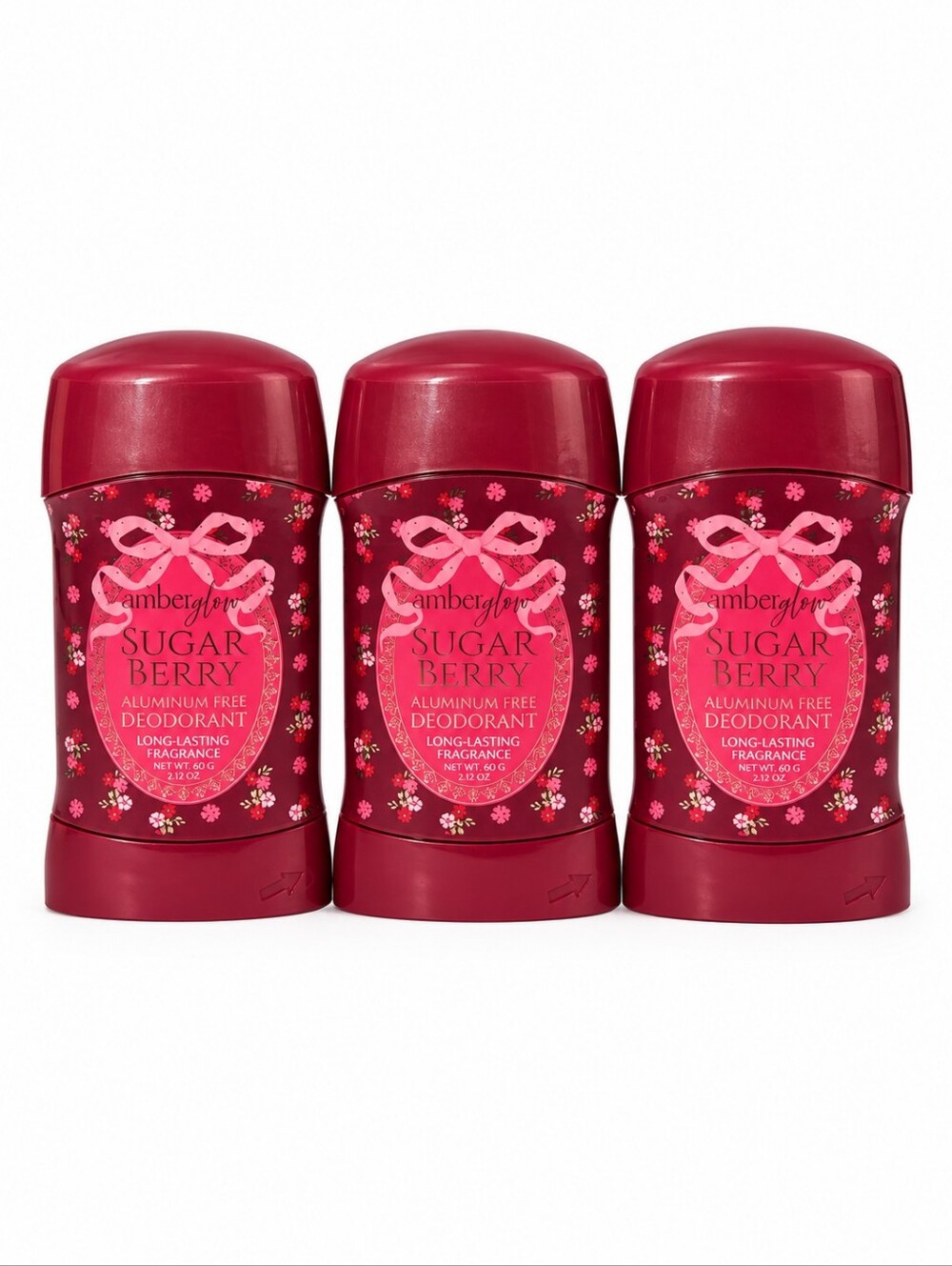 Sugar Berry Aluminum-Free Deodorant Stick - 3-pack